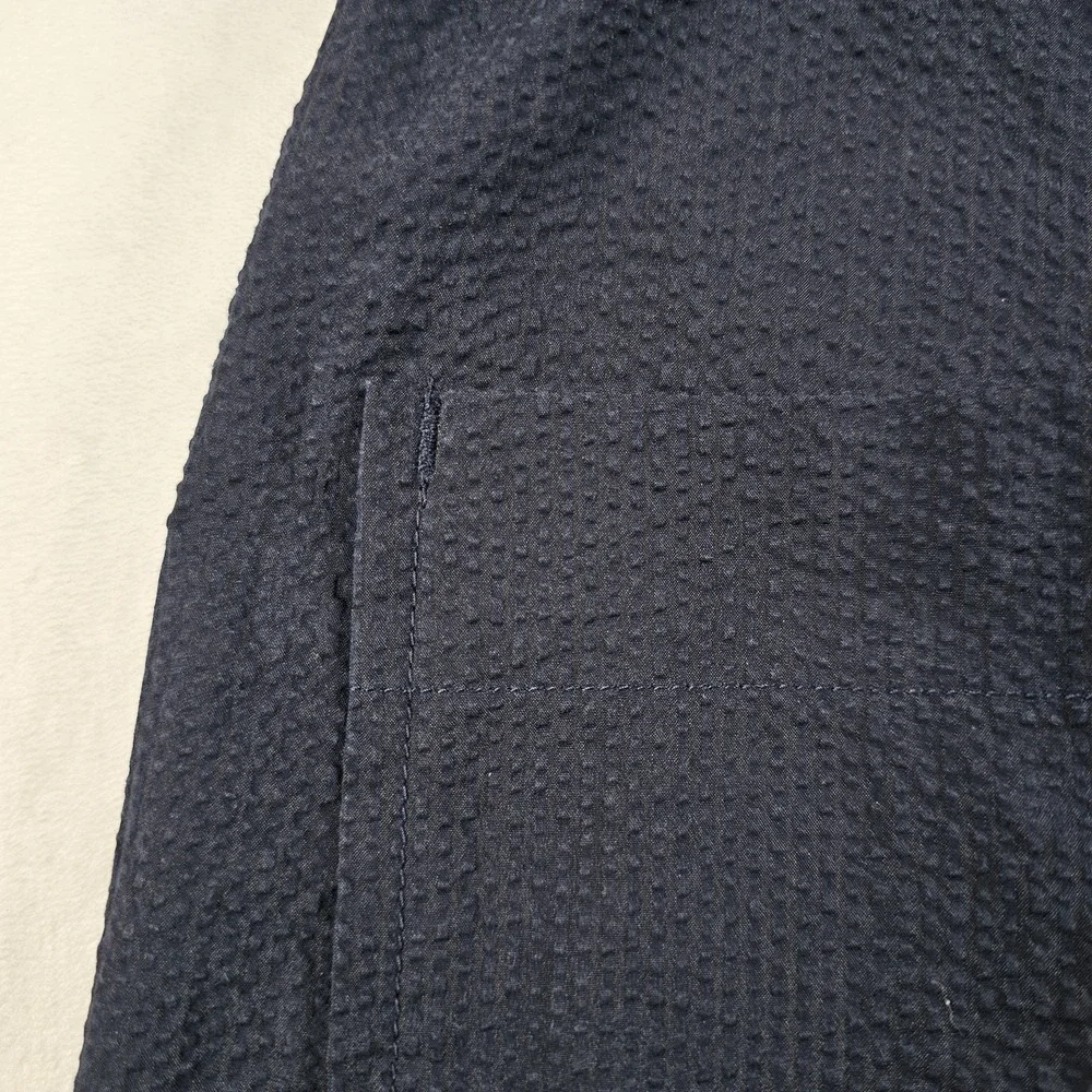 Smock By Mohawk Pants Men XL 32x28 Navy Seersucker Drawstring Pull On Japanese
